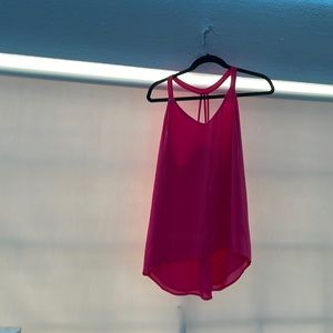 Hot pink fancy shirt back open